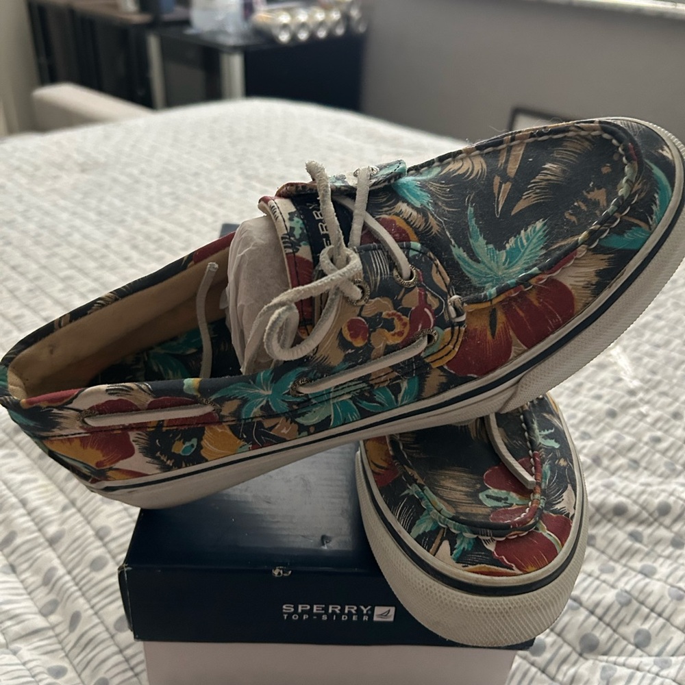 Sperry Top-Sider Authentic Original Floral Print Boat Shoes Men’s 10 (1048503)